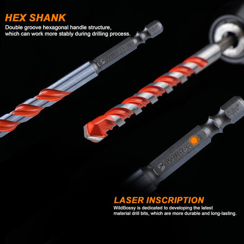 WildBossy shock-resistant design aids stable, precise drilling in hammer mode