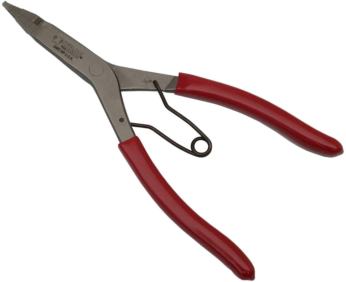 Wilde Tool G407.NP straight tip pliers for precise ring installation.