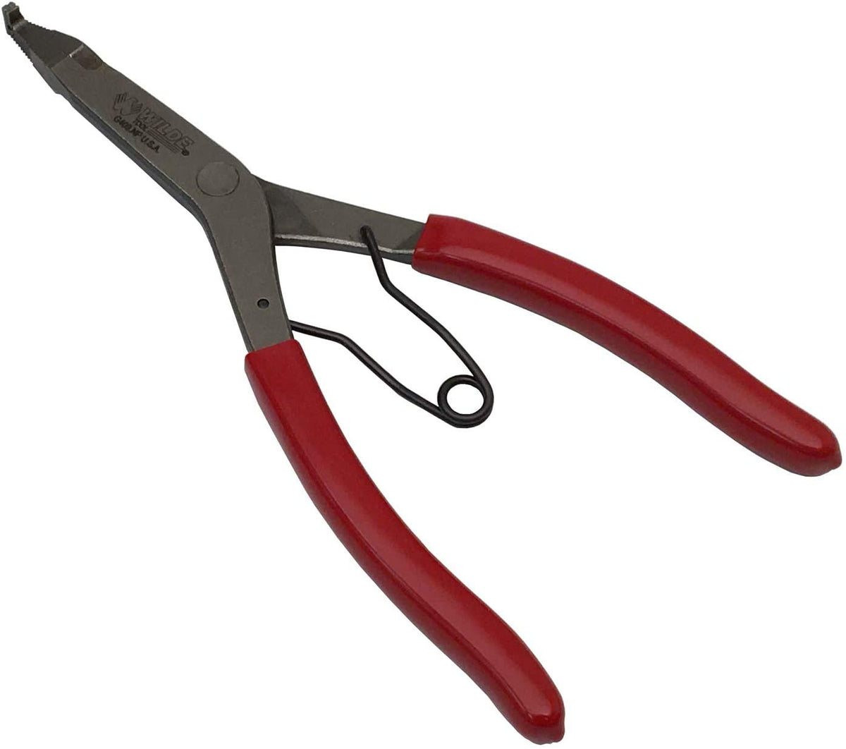 Wilde Tool G409.NP angle tip pliers with satin finish for precise ring handling in brakes
