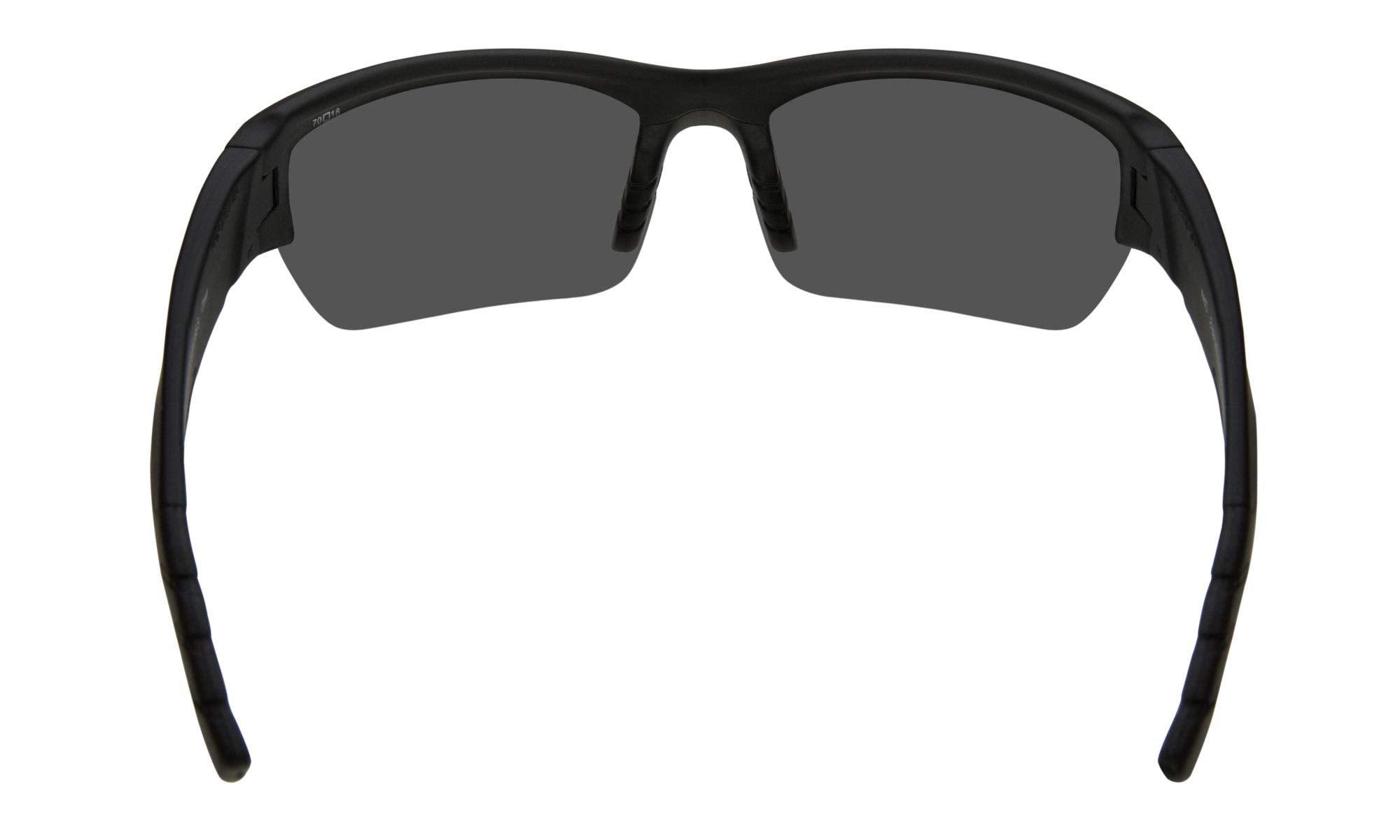 Wiley X WX Valor lens close-up shows smoke tint and edge-to-edge clarity.