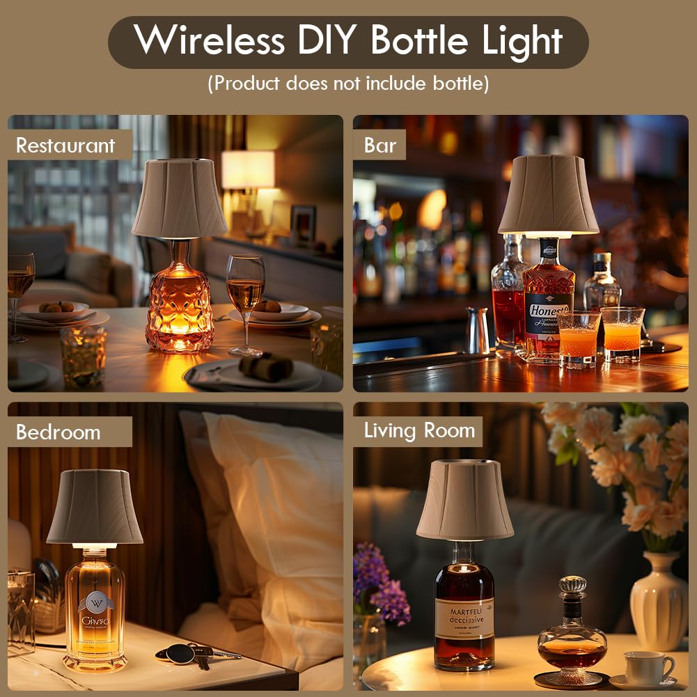 WILIT bottle topper LED light turns bottles into ambient home decor.