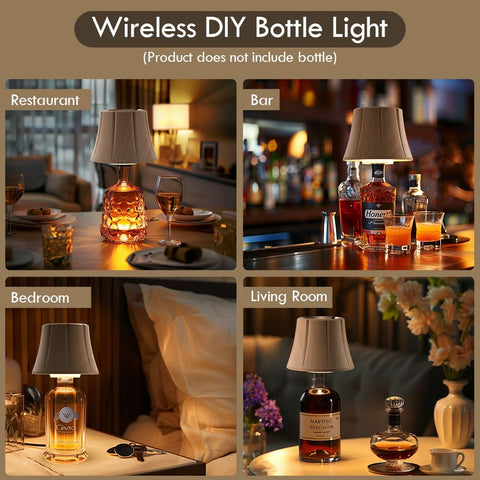 WILIT bottle topper LED light turns bottles into ambient home decor.