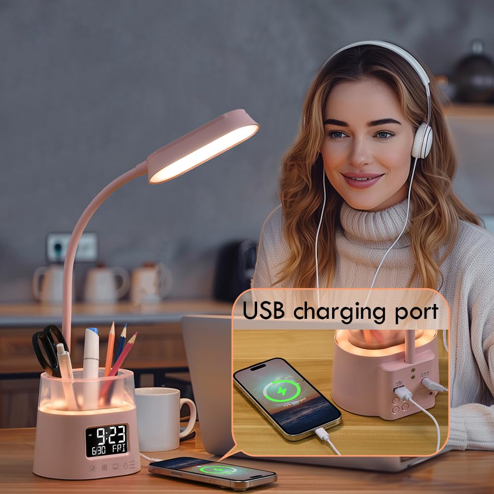 WILIT LED desk lamp features RGB modes for mood lighting during study.
