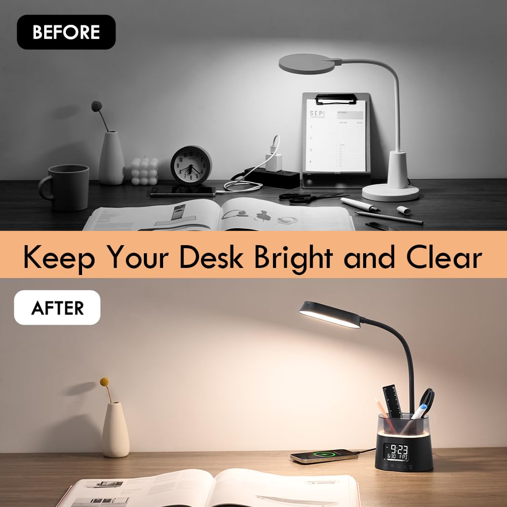 WILIT LED Kids Desk Lamp RGB night light options.