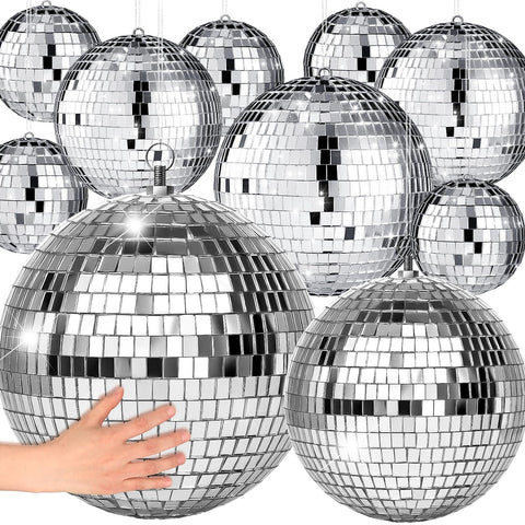 WillBOND 12-inch disco ball reflecting stage lights for dramatic decor.
