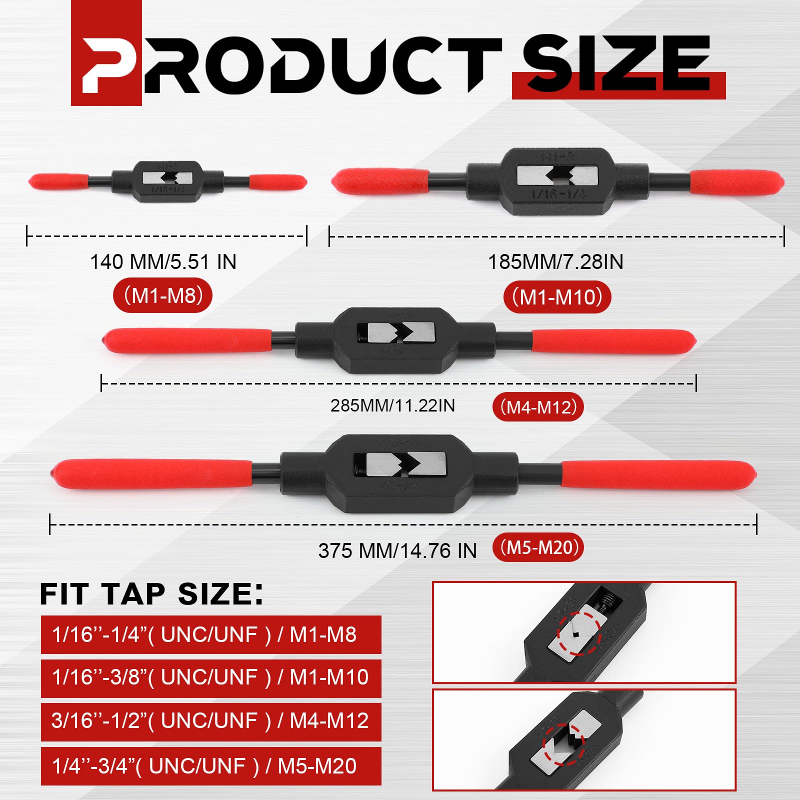 Willbond adjustable-tap-wrench-handle-2 supports larger taps with strong leverage and ergonomic grip.