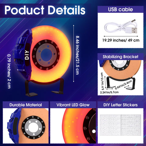 WILLBOND brake disc lamp on stand ready for shelf or display