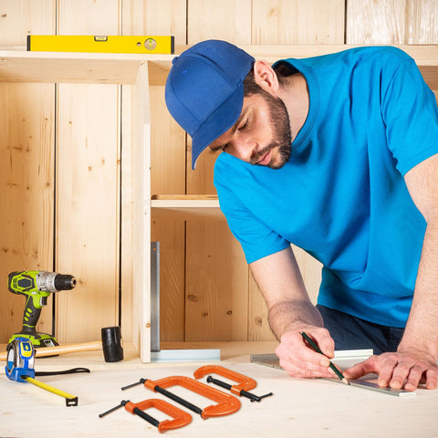 willbond c-clamp sliding t-bar handle for easy, fatigue-free adjustment.