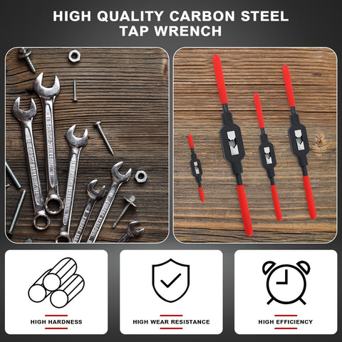 Willbond-tap-wrench-handle-durable-coating resists rust for long-term storage and travel.