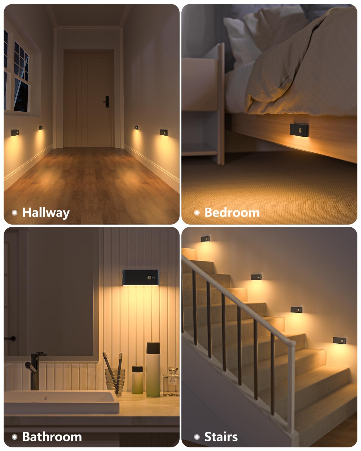 WILLED 3-pack night lights ideal for bathroom and bedroom lighting