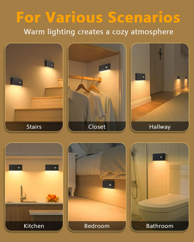 WILLED 3in1 charging cable powering the four night lights for easy charging.