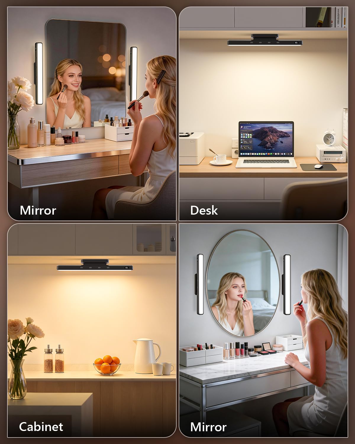 WILLED 5W vanity lights with two magnetic bases for quick mounting