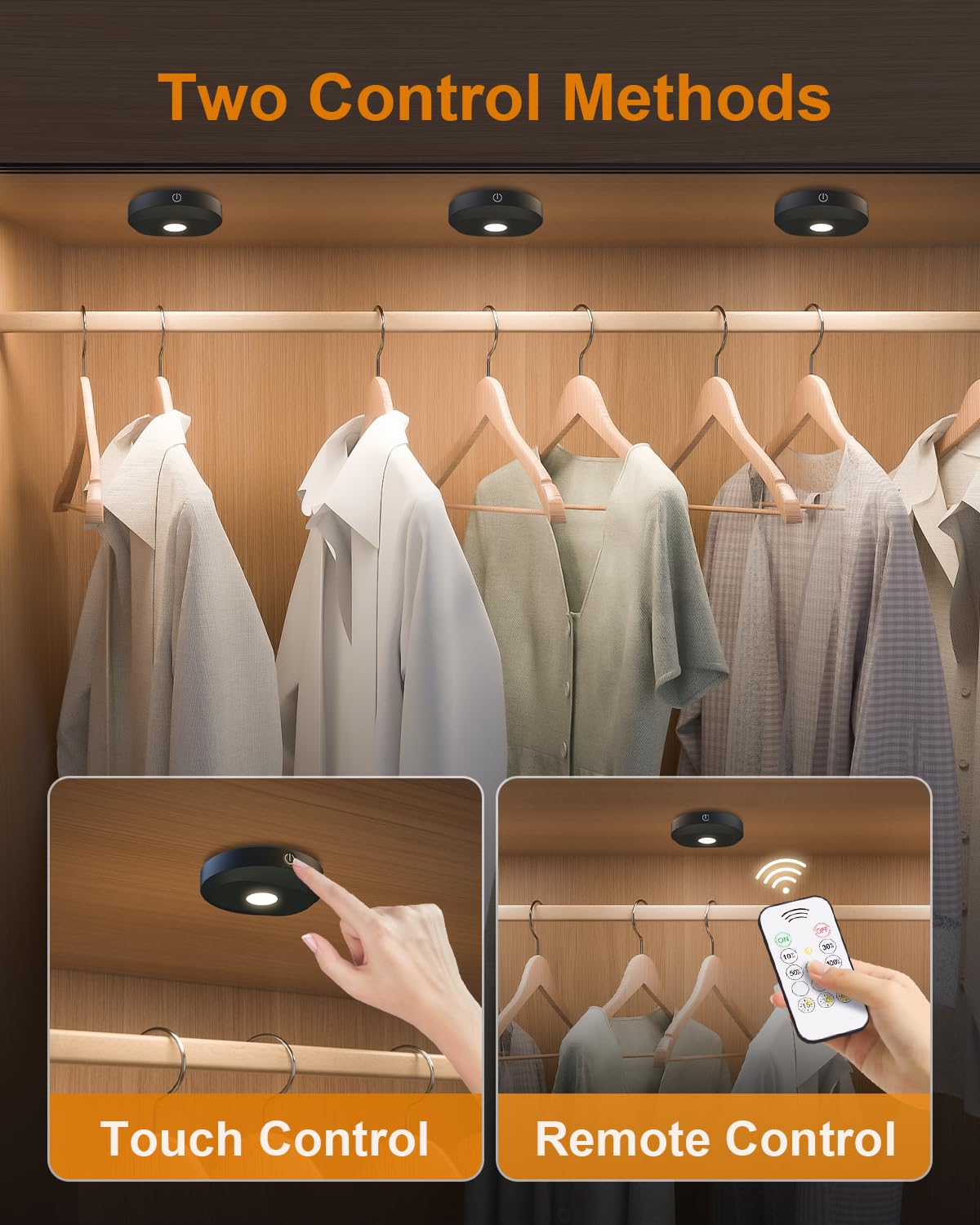 WILLED dimmable puck light with adjustable brightness levels