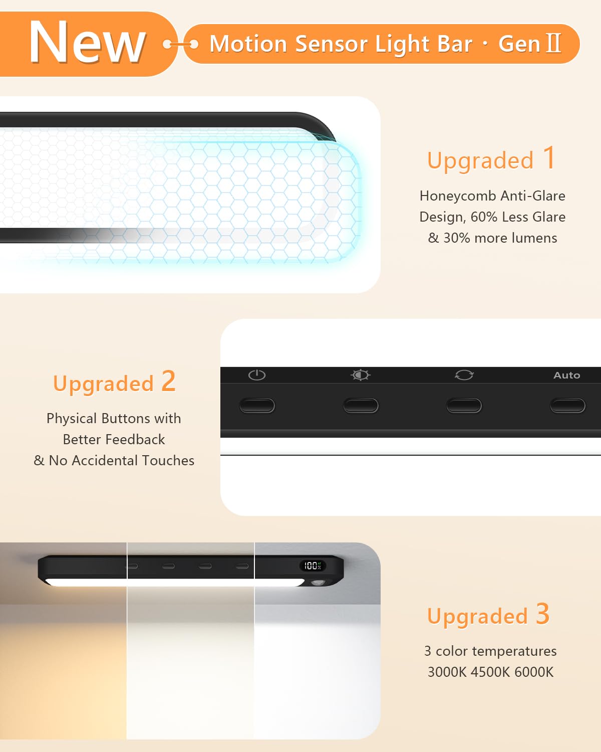 WILLED rechargeable LED bar provides cordless brightness for closets and kitchens