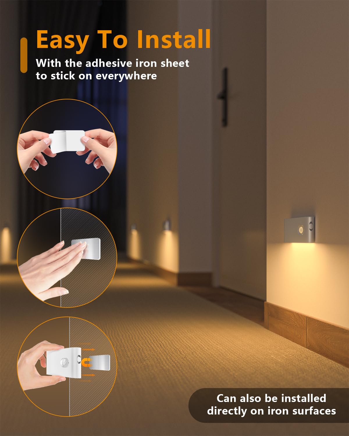 WILLED night light illuminates hallways and bathrooms softly for night use.