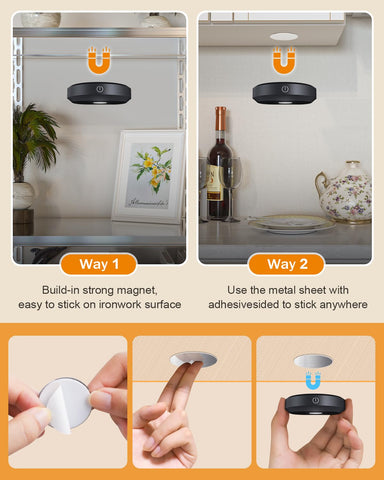 WILLED portable lighting suitable for cabinets, closets, and shelves