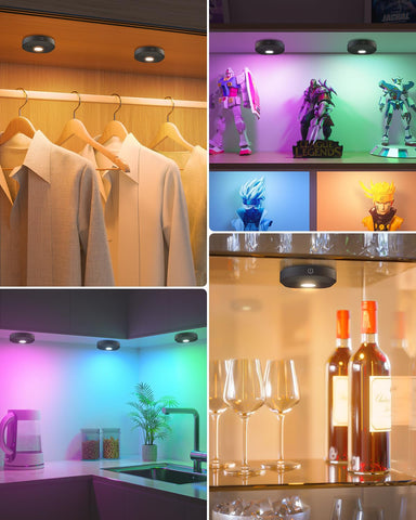 WILLED puck light cycles colors to create ambient lighting in any room.