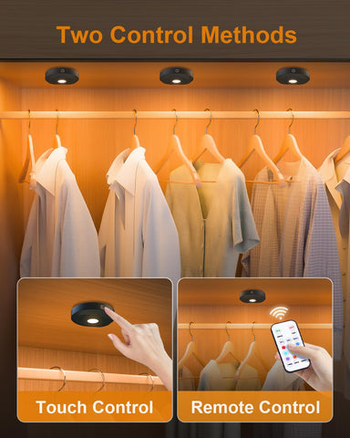WILLED puck light provides compact, bright illumination in closets and cabinets.