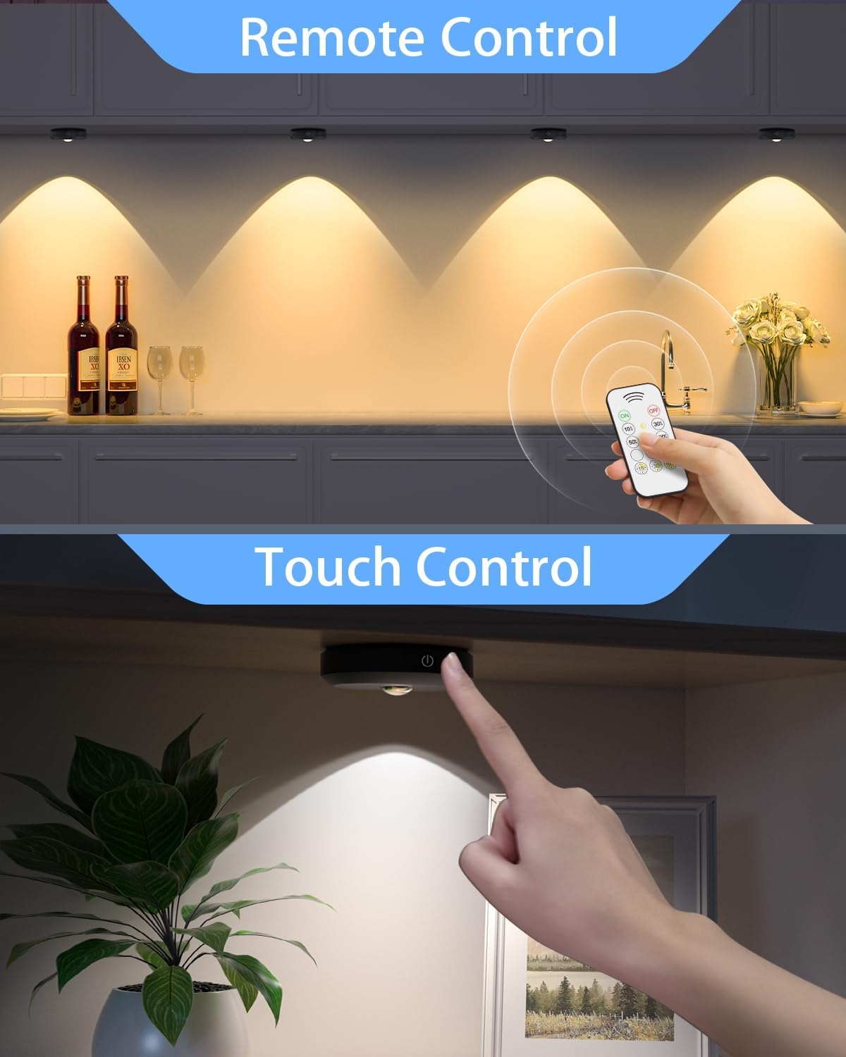 WILLED puck lights cool white 6000K mimic daylight for tasks.