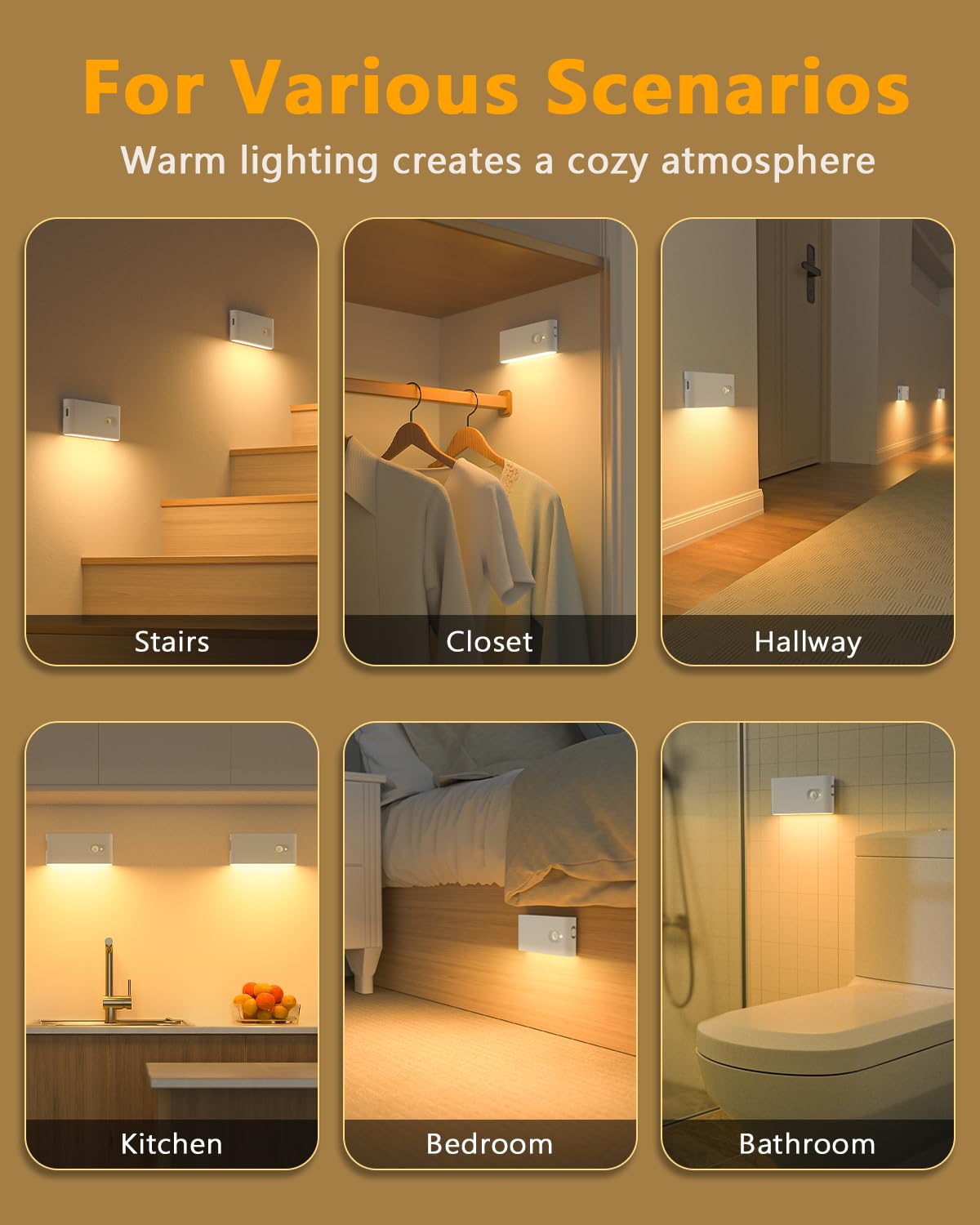 WILLED motion sensor night light activates on movement for hands-free lighting.