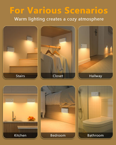 WILLED motion sensor night light activates on movement for hands-free lighting.