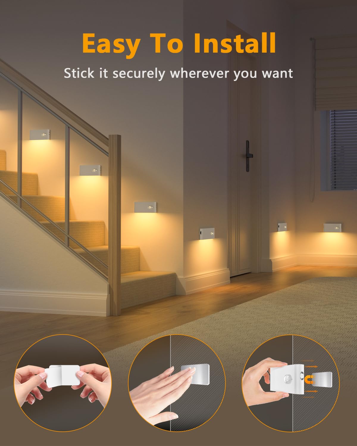 WILLED stairway night light designed for safe nighttime navigation.
