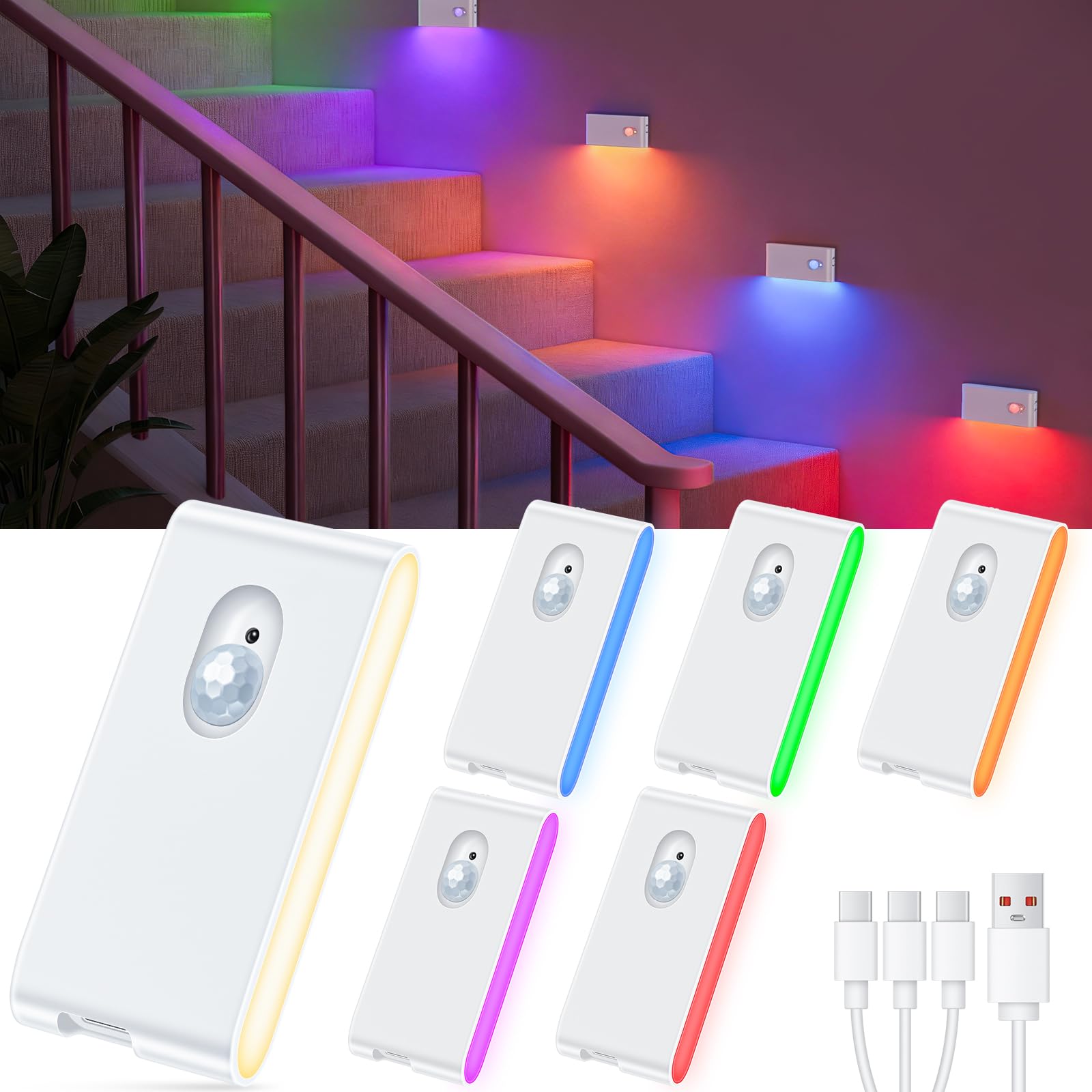 WILLED RGB motion stair light provides safe, colorful illumination on stairs.
