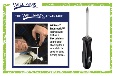 Williams Endurogrip handle with thumb stop for steady control