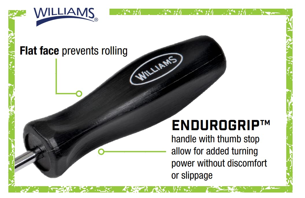 Williams Endurogrip keystone-slotted screwdriver highlights torque-ready design