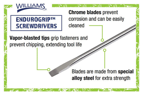 Williams Endurogrip Phillips screwdriver in action for fast drive