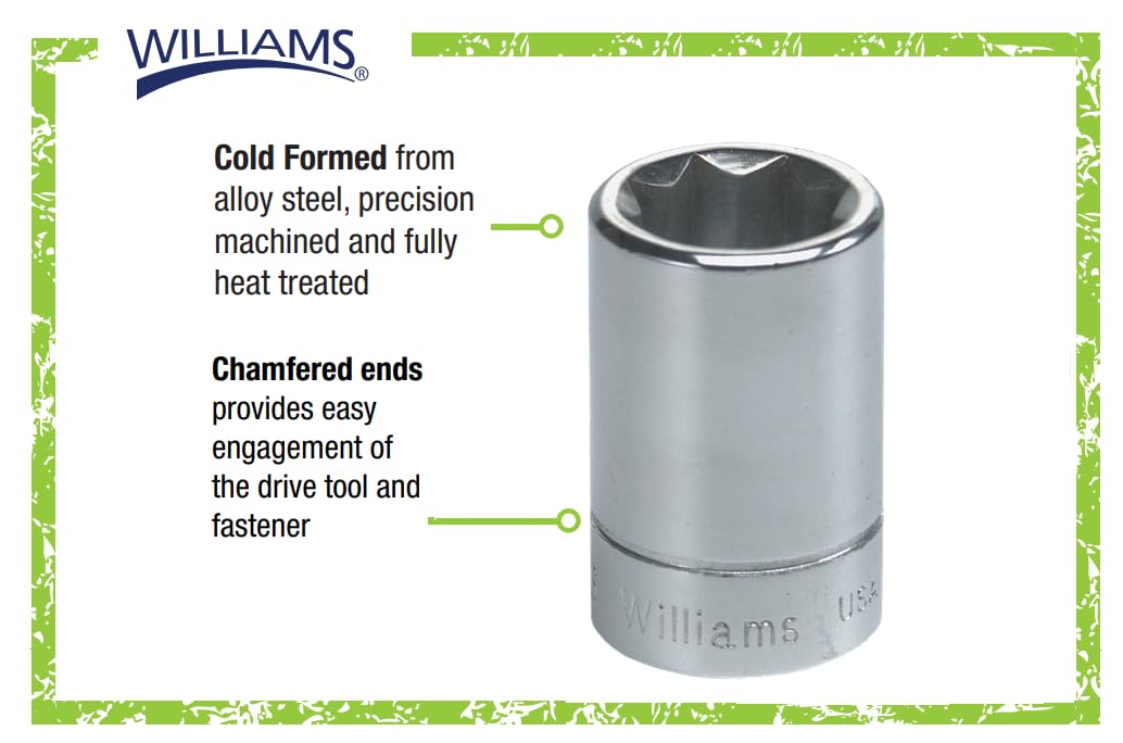 Williams JHWWSBD-7RC socket set angle view showing depth