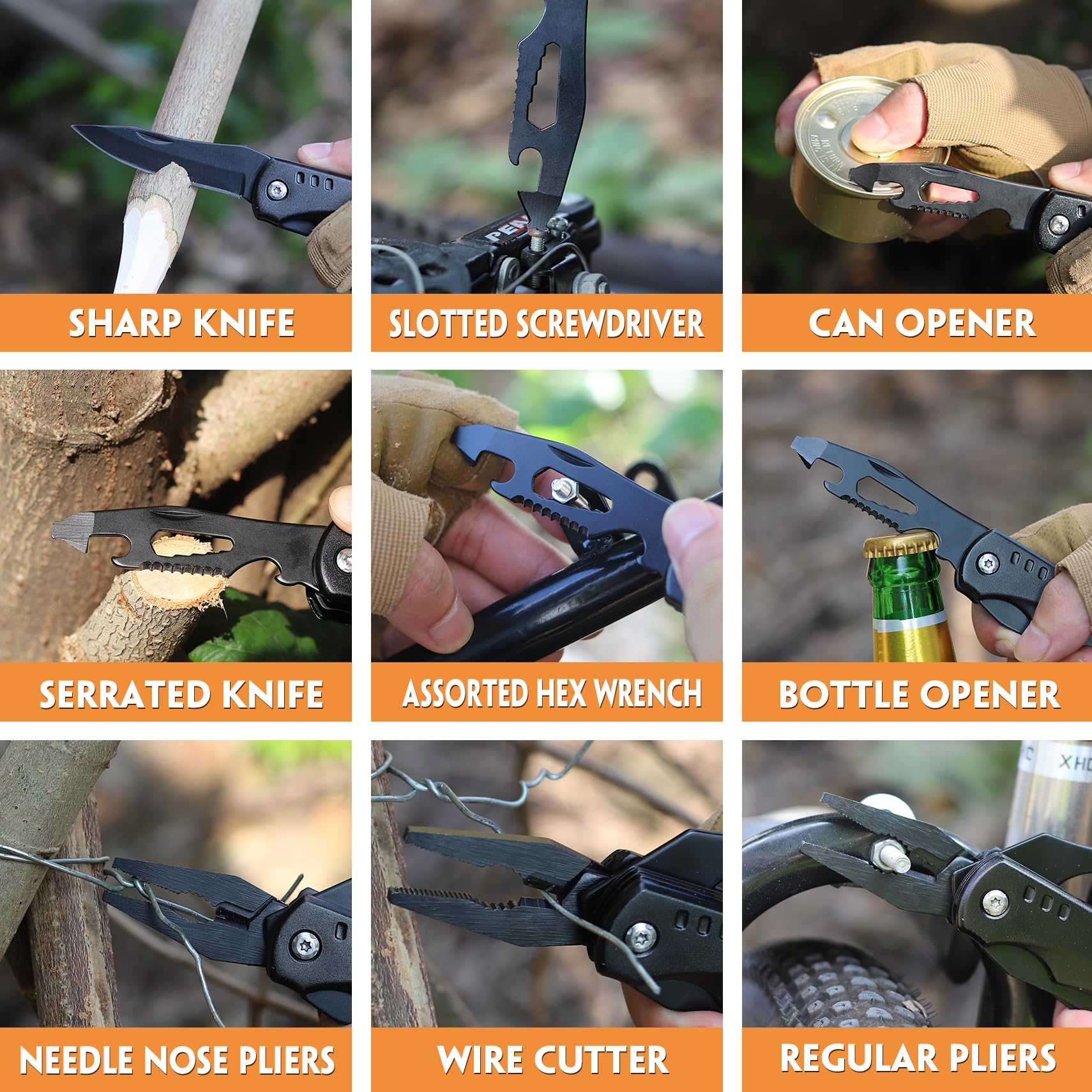 WILLUCK Integrated 3-in-1 screwdriver heads on the hammer side for convenience.
