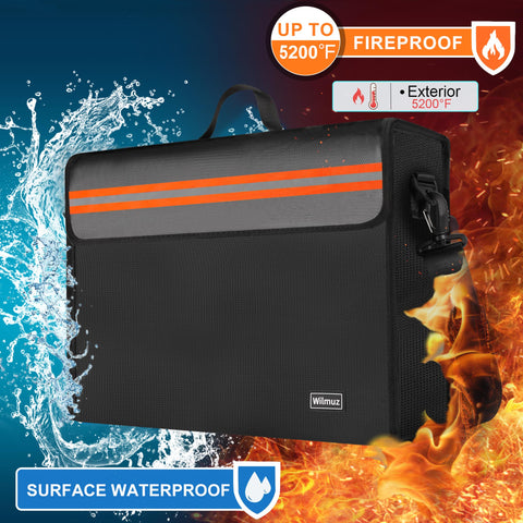 Wilmuz fireproof document box interior foil keeps papers safe.