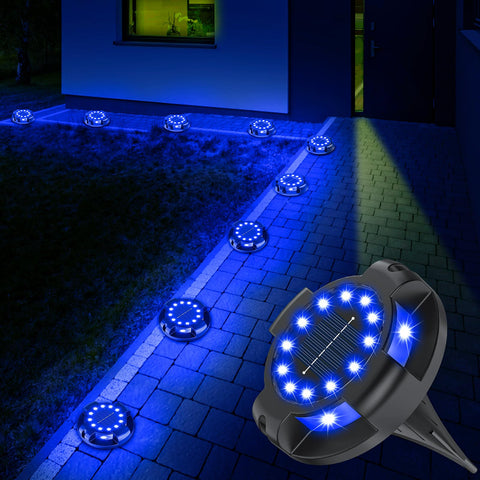 WILUX solar pathway light side LED blue highlights borders and edges