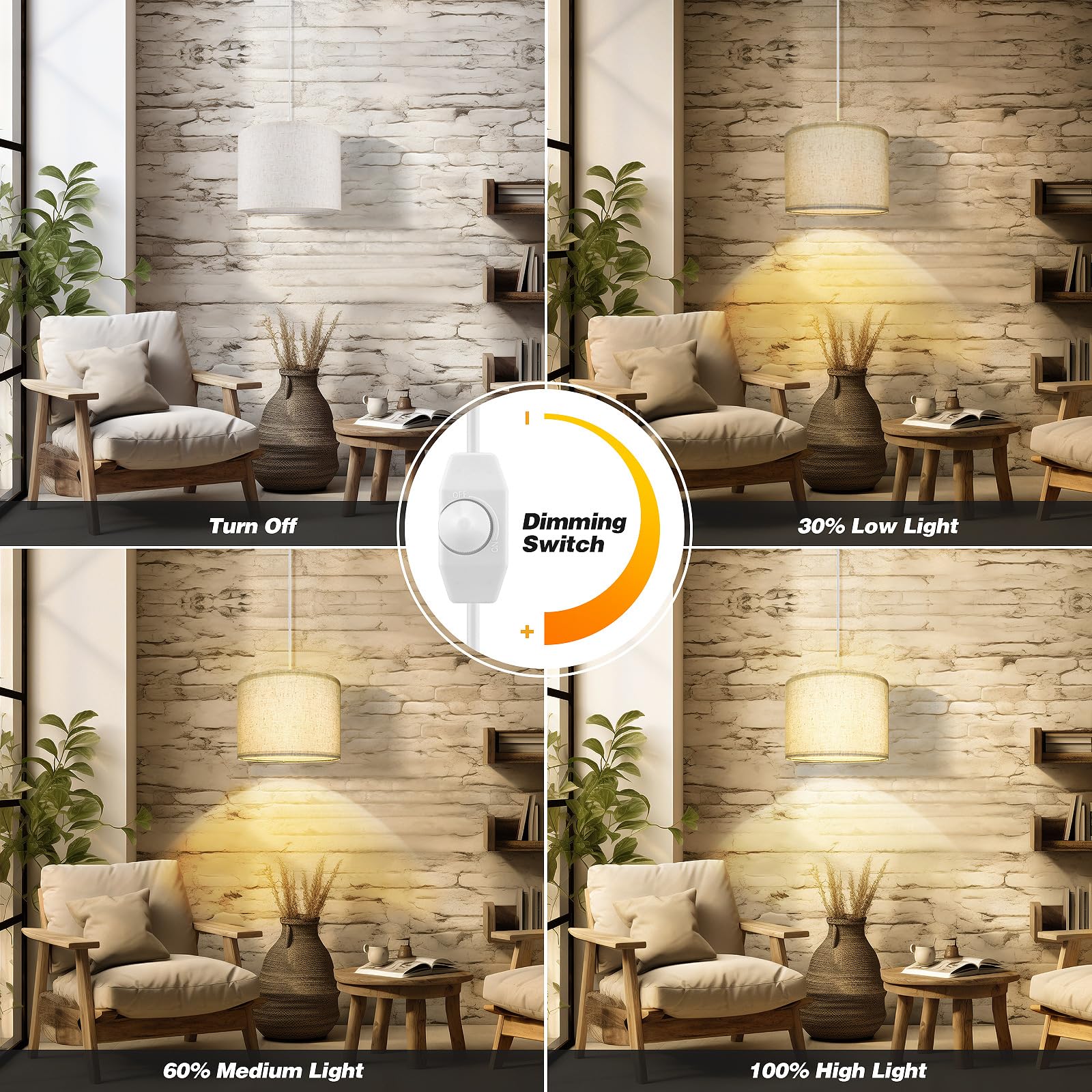 WimiSom pendant light enables adjustable brightness for ambient settings