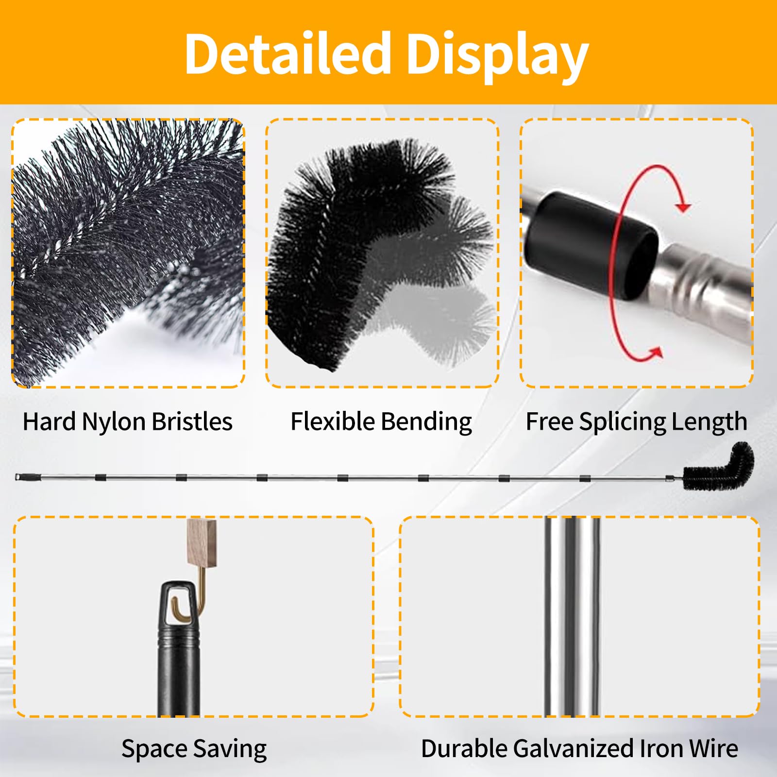 WIN&YING 360-degree head adapts to gutters for thorough debris removal.
