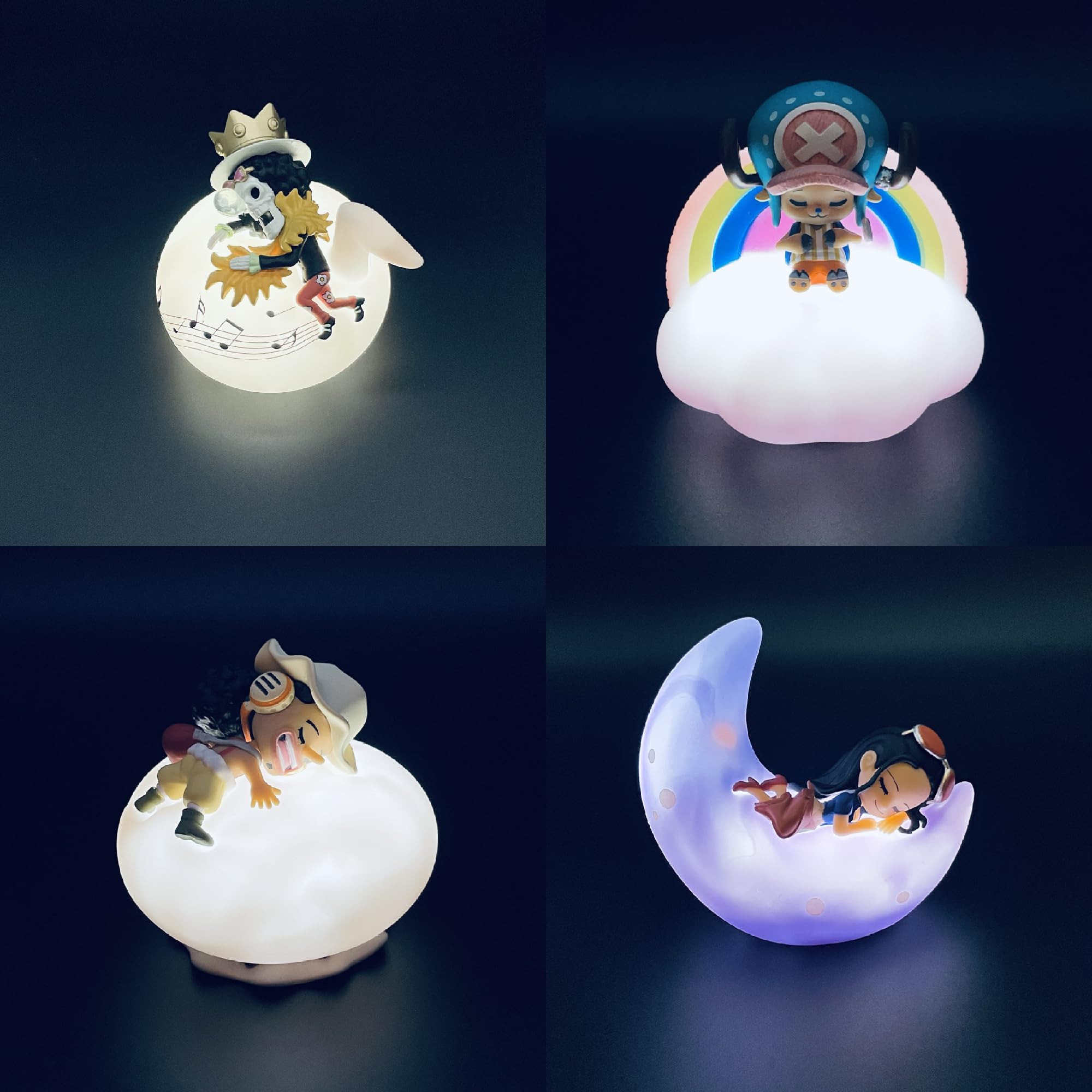 Win Main One Piece nightlight Brook for playful desk glow.