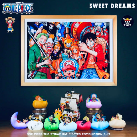 Win Main One Piece nightlight Zoro with dramatic accent lighting.