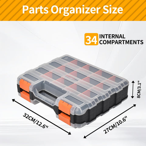 WIN&YING double side storage case demonstrates versatile layout for hobby beads or hardware parts