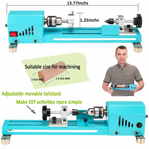 Winbomgo mini lathe workshop setup supports beginners with tutorials.