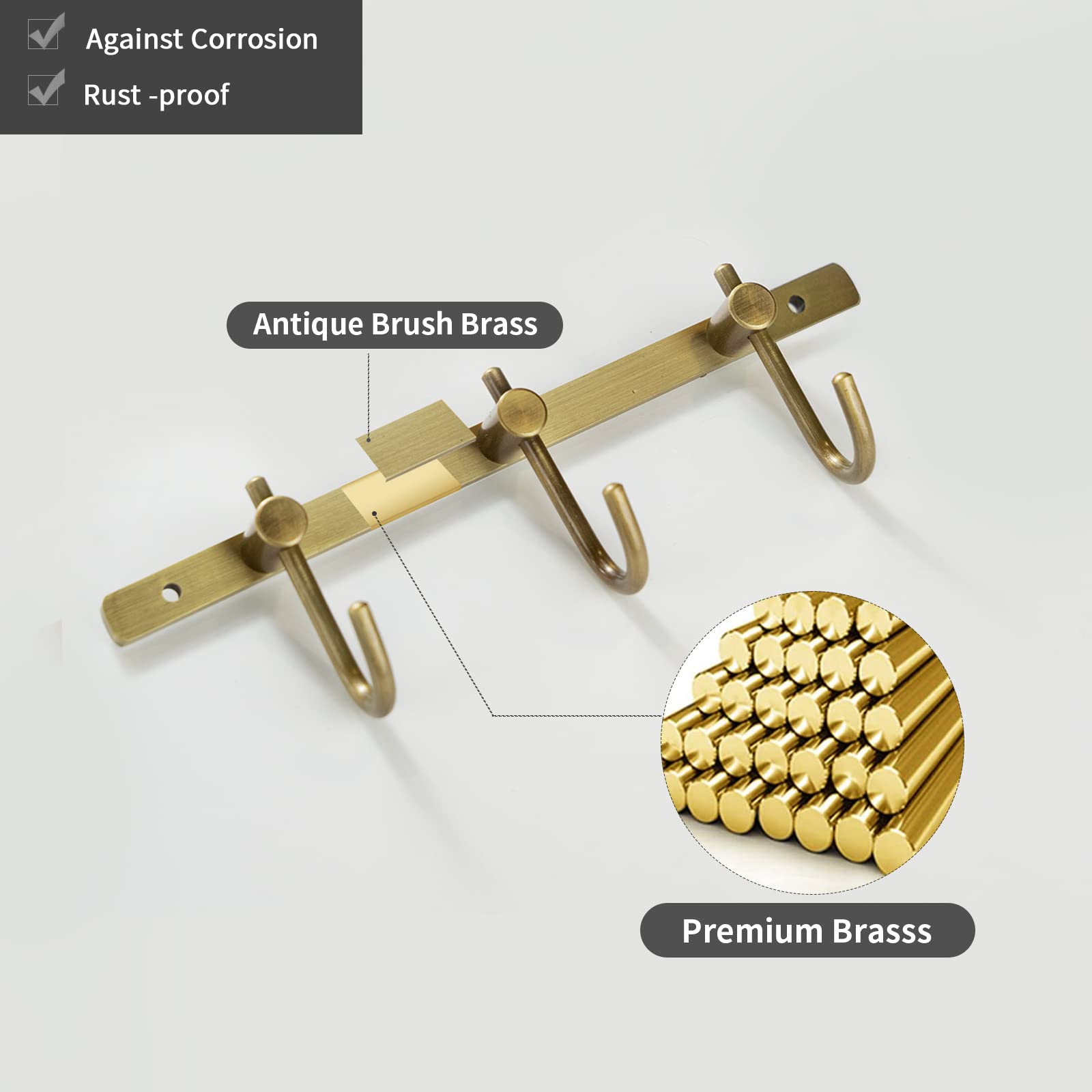 WINCASE wall-mounted coat hooks for entryways
