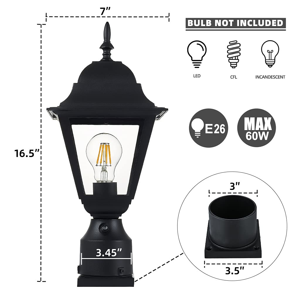 Windben weatherproof aluminium lamppost designed to withstand rain and wind.