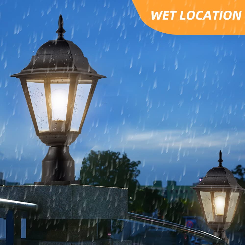 Windben weatherproof aluminum lantern resists rain and sun.