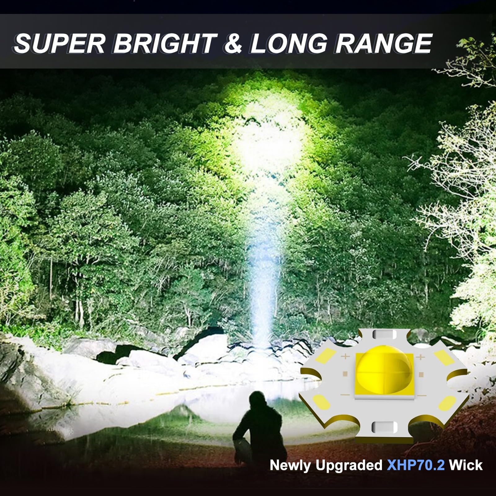 WINDFIRE 8066 side profile highlights durable aluminum body and secure grip for night use.