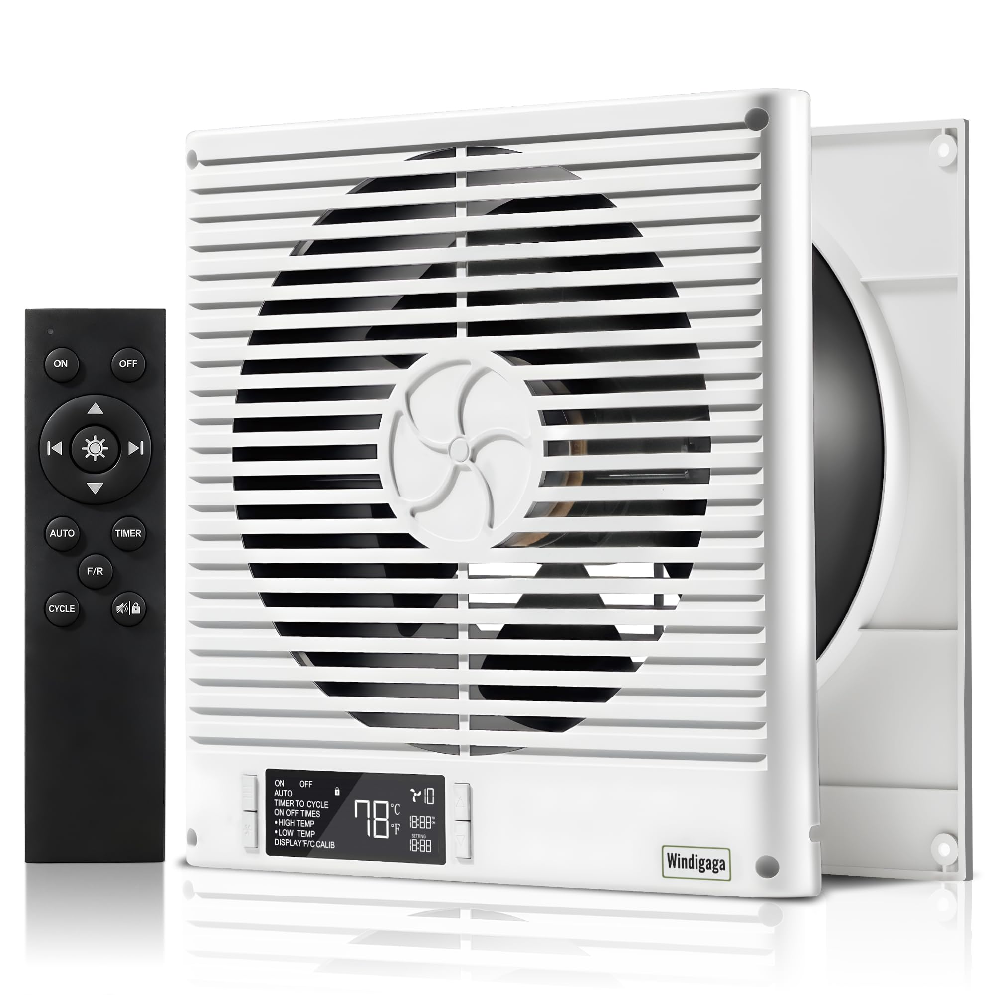 Windigaga 8-inch room-to-room fan for balanced airflow between rooms.