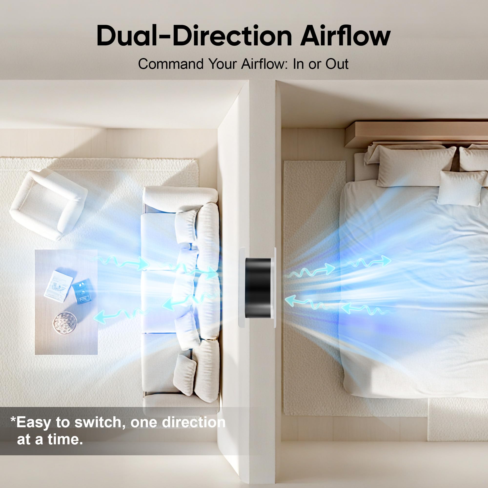 Windigaga auto-cycle-timer modes for flexible airflow management.