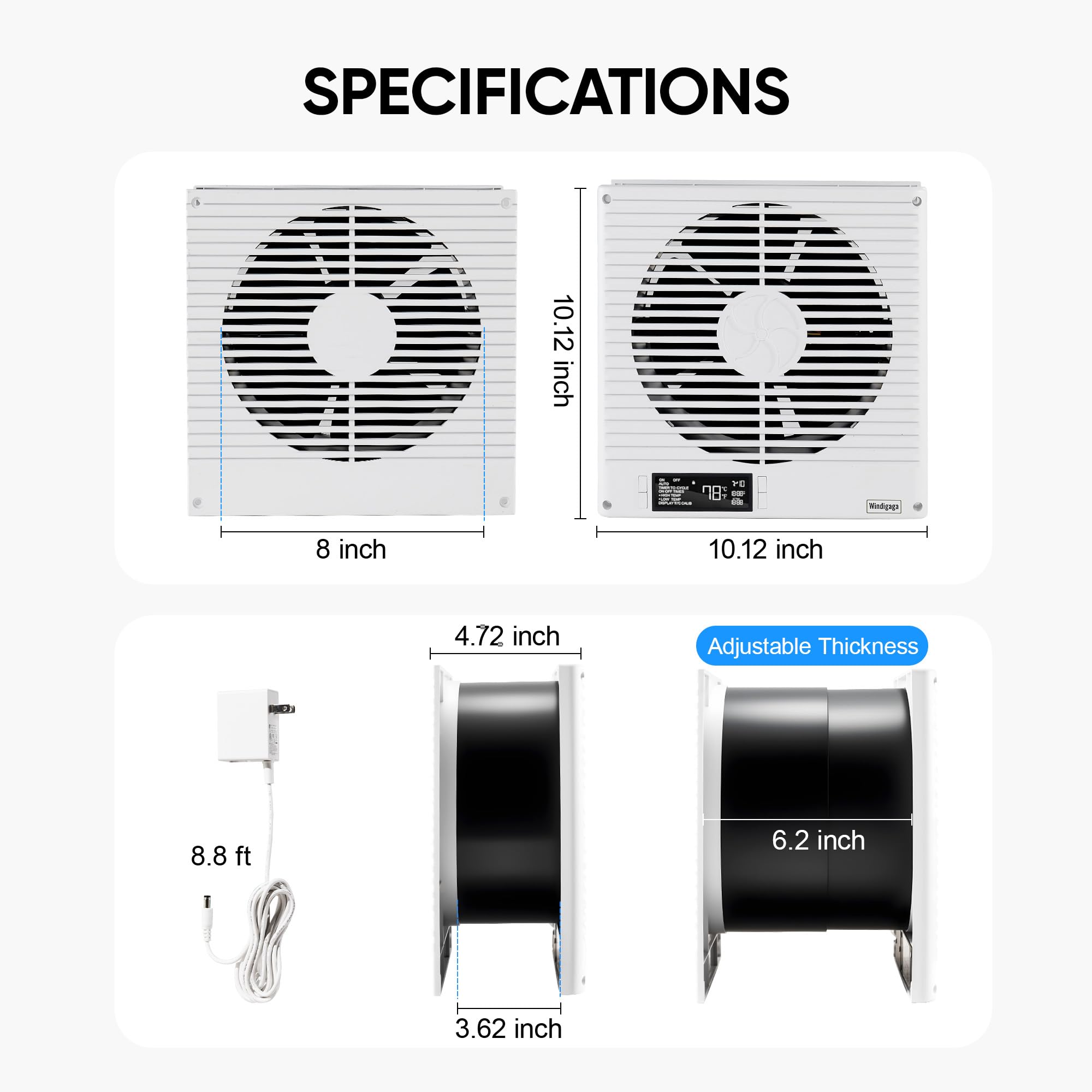 Windigaga remote-control lets you operate the fan from across the room.