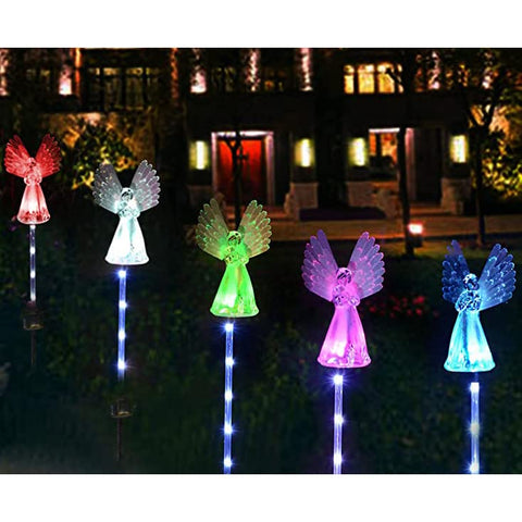 Windpnn angel decorations brighten walkways with energy-saving lighting.