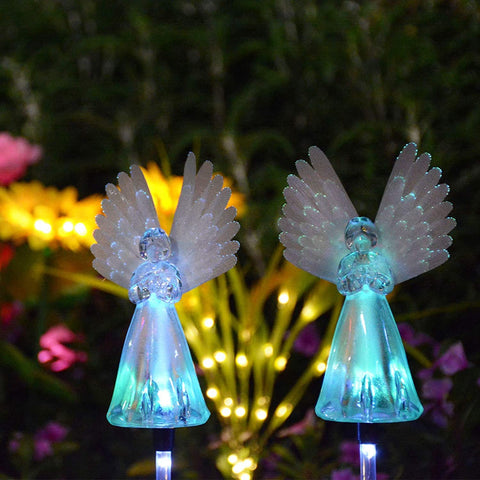 Windpnn night glow angel decor enhances patios and gardens.