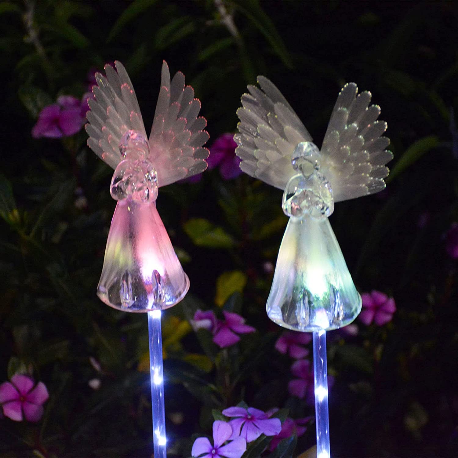 Windpnn solar powered angel light provides dependable outdoor ambiance.